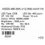 LED-csík, rugalmas, LED COB, 1050lm, 12V/5A, fehér/meleg fény, 6500K, 5m