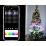 RGB LED-es karácsonyfa fényfüzér,smart Bluetooth vezérlésű, USB tápellátású, 10m