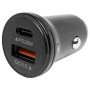 Autós töltő, 12/24V, USB + Type-C, 5V/3A, fekete, WGS-P12 PRO