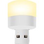 Mini LED lámpa USB-vel, kerek, fehér/meleg fényű