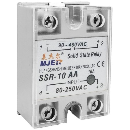 Solid State relé modul, 8-250 VAC - 90-480 VAC, SSR-10AA