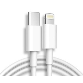 USB Type-C kábel Lightning iPhone 8, X, Xs, Xs Max telefonhoz, gyorstöltés, fehér