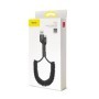 Spirálrugós töltő/adatkábel, USB - Type-C, Baseus Spring, 2A, 1m, fekete, CATSR-01