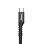 Spirálrugós töltő/adatkábel, USB - Type-C, Baseus Spring, 2A, 1m, fekete, CATSR-01