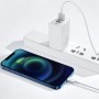 Adat-/töltőkábel, USB - iPhone Lightning, Baseus Superior Series, 66W, (Gyorstöltés), 1m, fehér, CALYS-A02