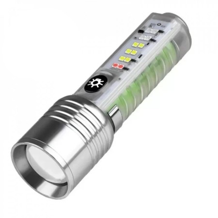 Zseblámpa, mágneses, újratölthető, LED COB + XPE, UV, 5W, 500 lm, BL 520D