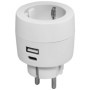 Commel USB A+C adapter, telefontöltő konnektorral aljzattal (240-801)