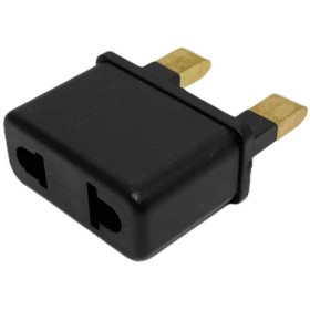 Hálózati adapter, földelés nélkül, fekete/fehér, 250V/6A