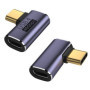 USB 4.0 Type C - C típusú adapter 90 fokban, oldalra hajlítva