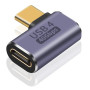 USB 4.0 Type C - C típusú adapter 90 fokban, oldalra hajlítva