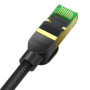 Ethernet hálózati kábel, UTP, Gigabit, 40 Gbps, CAT 8, RJ45, dugasz - RJ45, dugó, 1,5 m, fonott, Baseus - B0013320C111-02