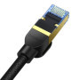 Ethernet hálózati kábel, UTP, Gigabit, 10 Gbps, CAT 7, RJ45, dugasz - RJ45, dugó, 2 m, fonott, Baseus - B0013320B111-03