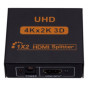 HDMI 1.4a elosztó 2 port 4K 30Hz, 1x bemenet 2x kimenet