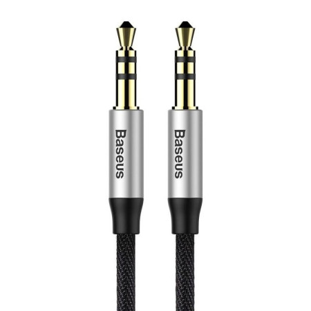 Audiokábel, jack, dugasz, 3,5 mm, 3 érintkező - jack, dugó, 3,5 mm, 3 érintkező, 1,5 m - Baseus Yiven