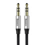 Audiokábel, jack, dugasz, 3,5 mm, 3 érintkező - jack, dugó, 3,5 mm, 3 érintkező, 1,5 m - Baseus Yiven