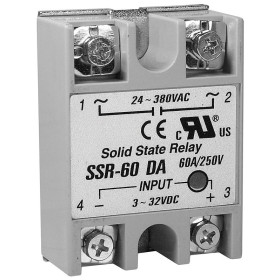 Statikus relé, 3-32V DC - 24-380V AC, SSR-60DA