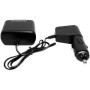 Autós szivargyújtó elosztó adapter, 2x aljzat + 1x USB, 12/24V, 60W, fekete