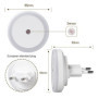 Éjszakai LED lámpa fényérzékelővel, 240V, 1W, 4 LED, fehér – ZD104