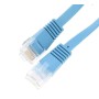 Lapos UTP hálózati kábel, CAT6, kék, 2 x RJ45 csatlakozó, 10M