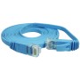 Lapos UTP hálózati kábel, CAT6, kék, 2 x RJ45 csatlakozó, 10M