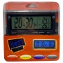 Óra, beltéri/kültéri hőmérő, autó, 12V, LCD kijelző, kék - T08