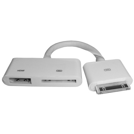 Átalakító/adapter, kompatibilis iPad3 - HDMI, kompatibilis iPad/iPhone - 13cm