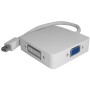 Átalakító/adapter, mini Display Port, apa - VGA, anya/ HDMI, anya/ DVI-I Dual Link - 20cm