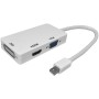 Átalakító/adapter, mini Display Port - VGA, HDMI, DVI-I Dual Link - 20 cm