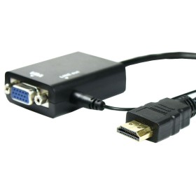 Átalakító/adapter, mini HDMI, dugasz - VGA, dugasz + audio, jack 3,5 mm - 23 cm