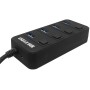 USB HUB - 4 port, USB 3.0, kapcsoló minden porton