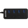 USB HUB - 4 port, USB 3.0, kapcsoló minden porton