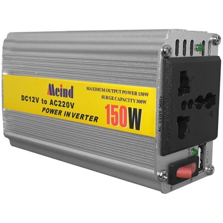 Feszültség inverter, 12V - 220V - 150W + 5V, USB, Meind