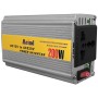 Feszültség inverter, 12V - 220V - 200W + 5V, USB, Meind