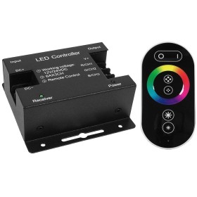 RGB vezérlő, RF távirányító, RGB LED szalagokhoz, 12V/6A