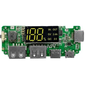 Li-Ion akkumulátortöltő modul (3...4,2V) - kimenet 5V/2,4A