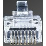 UTP csatlakozó, RJ45 CAT5e, 8P8C, Pass Through, szett 100db