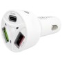 Autós töltő, 12/24V - 5V/3.1A, QC töltő (Quick Charge), 2x USB+Type-C - WGS-G35Y-DP