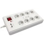 Hosszabbító kábel védelemmel, 2 x USB 5V/2.1A, 8 aljzat, 230V/16A, 2500W, 3m - 380-107