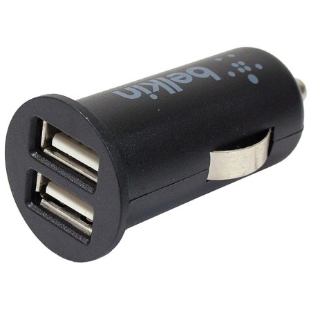 Autós töltő, 12/24V - 5V/1A - 2xUSB, anya