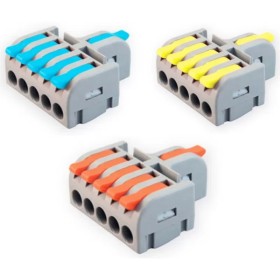 9 db-os vezetékösszekötő készlet 1+5 pólusú elektromos kábelekhez, 0,2 - 2,5mm - 365-482