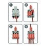 9 db-os vezetékösszekötő készlet 1+3 pólusú elektromos kábelekhez, 0,2 - 2,5mm - 365-481