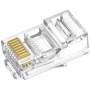 RJ45 UTP/FTP aljzat, hálózati csatlakozó, 8P8C, CAT 6, árnyékolás nélkül