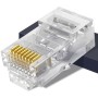 RJ45 UTP/FTP aljzat, hálózati csatlakozó, 8P8C, CAT 6, árnyékolás nélkül