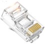 RJ45 UTP/FTP aljzat, hálózati csatlakozó, 8P8C, CAT 6, árnyékolás nélkül