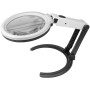 Magnifier Dupla nagyító, 10 db LED fényforrás, 2X és 5X, fekete/fehér